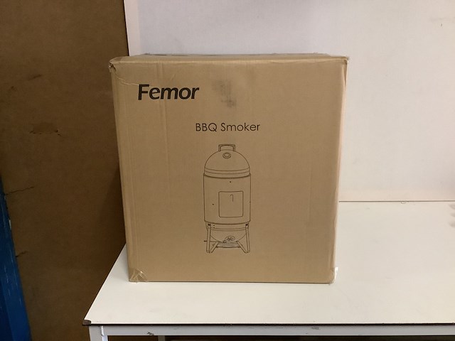 Smoker houtskool barbecue, femor, zwart - afbeelding 2 van  3