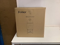 Smoker houtskool barbecue, femor, zwart - afbeelding 2 van  3