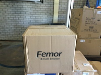 Smoker houtskool barbecue femor, zwart - afbeelding 2 van  3