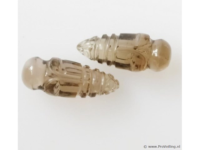 Smokey quartz 15.36ct aig certified - afbeelding 2 van  5