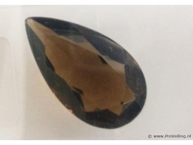 Smokey quartz 3.29ct aig certified - afbeelding 1 van  4