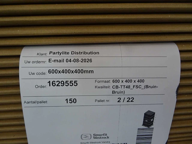 Smurfit - verpakkingsdoos (1050x) - afbeelding 2 van  3