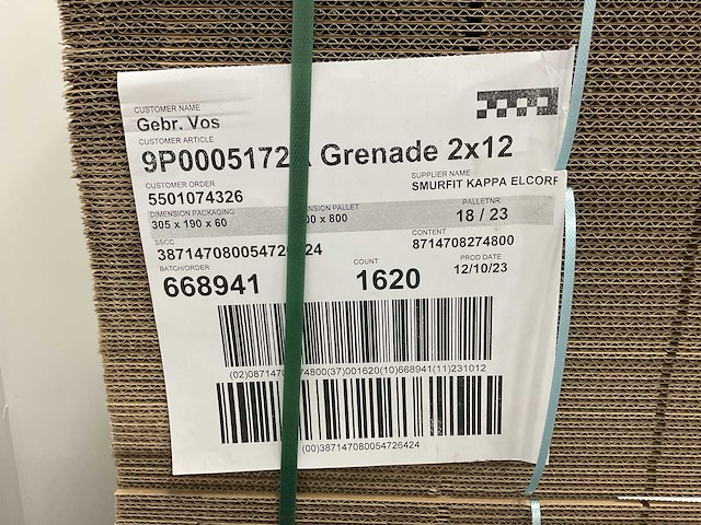 Smurfit kappa kartonnen doos 305x190x60 mm (1620x) - afbeelding 8 van  9