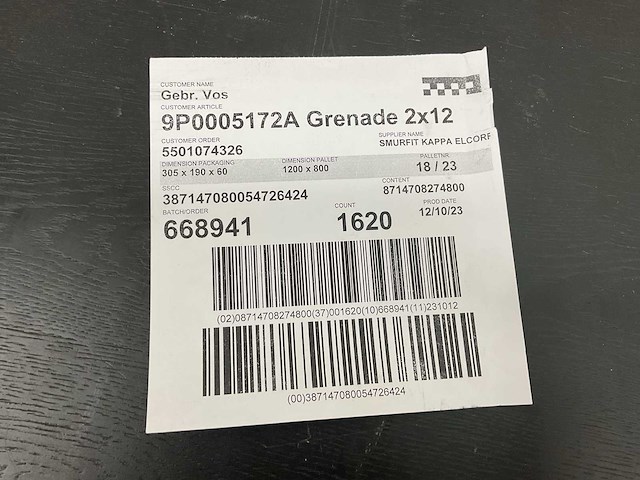 Smurfit kappa kartonnen doos 305x190x60 mm (1620x) - afbeelding 9 van  9