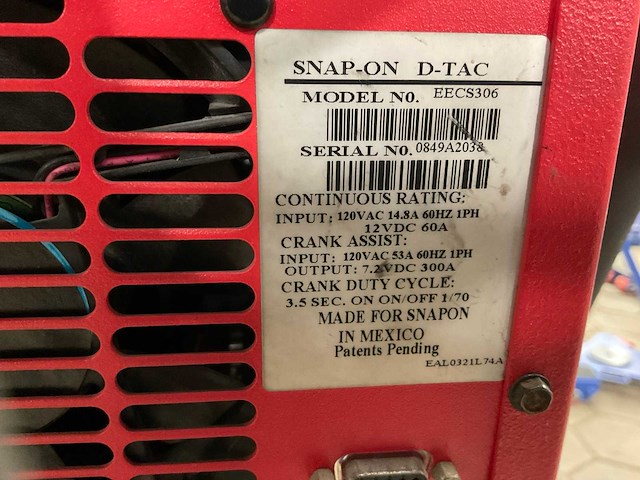Snap-on d-tac plus battery tester- charger - afbeelding 8 van  9