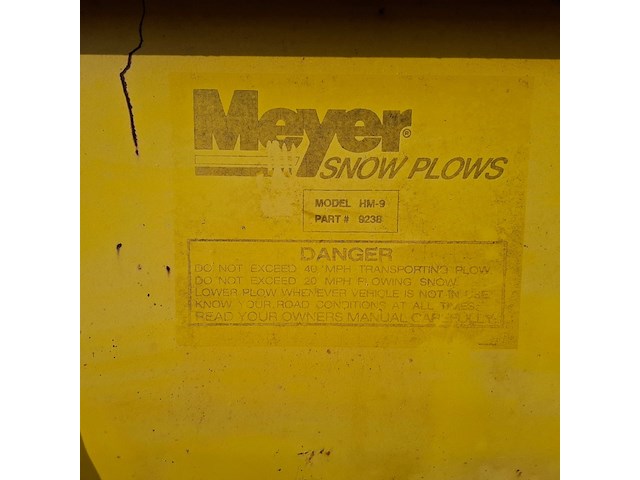 Sneeuwploeg, meyer, hm-9, geel - afbeelding 10 van  18