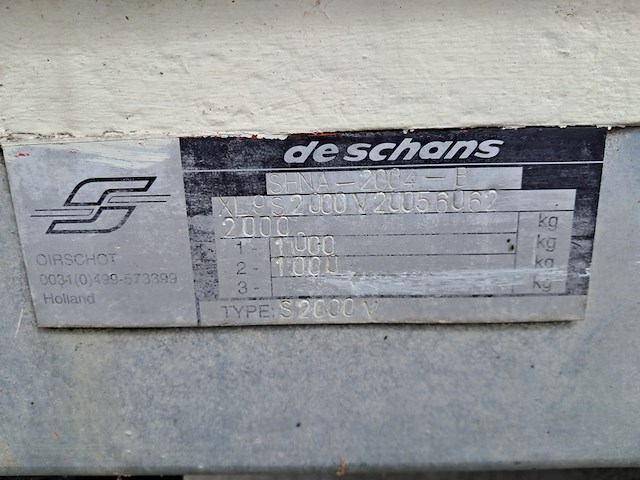 Snelverkeer schaftwagen / bouwkeet tandemasser, schans, opbouw de meeuw, s2000v, wit, 2003 - afbeelding 20 van  67