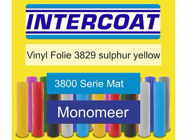 Snijfolie 50m x 61cm intercoat, 3800 serie mat, 3829 sulphur yellow - afbeelding 1 van  2