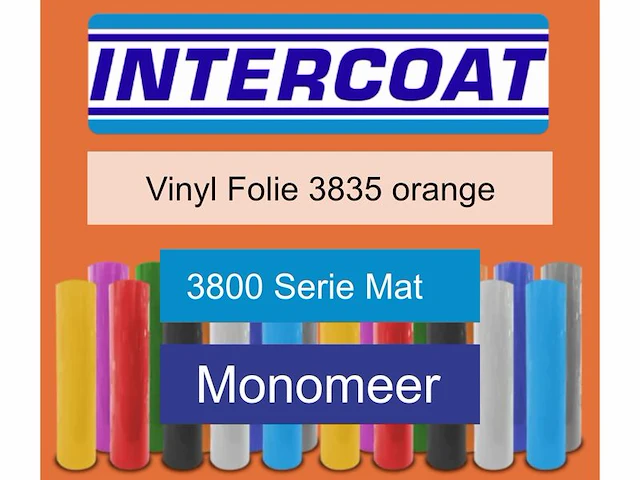 Snijfolie 50m x 61cm intercoat, 3800 serie mat, 3835 orange - afbeelding 1 van  2