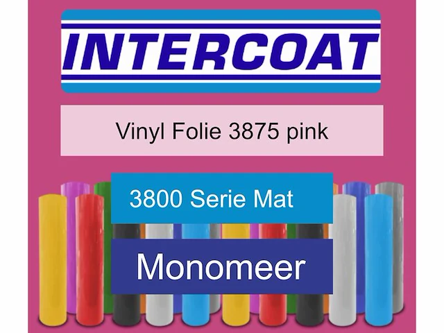 Snijfolie 50m x 61cm intercoat, 3800 serie mat, 3875 pink - afbeelding 1 van  2