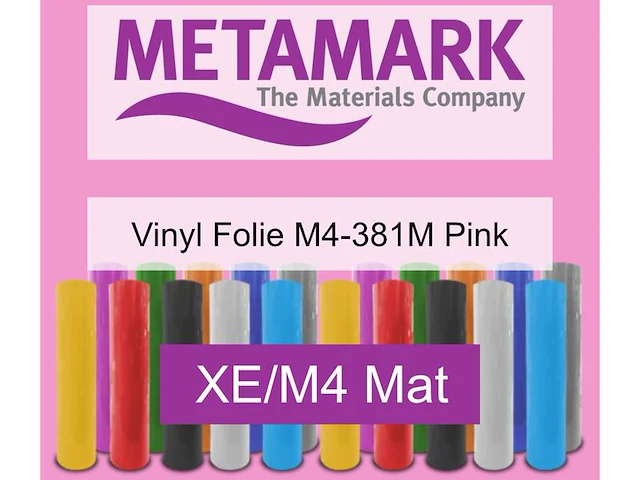 Snijfolie 50m x 61cm metamark, xe/m4 mat, m4-381m pink - afbeelding 1 van  2
