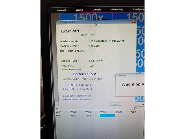 Snijmachine voor gelaagd glas, bottero, 515 lame/37, 2017 - afbeelding 4 van  54