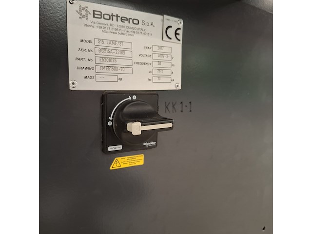 Snijmachine voor gelaagd glas, bottero, 515 lame/37, 2017 - afbeelding 7 van  54