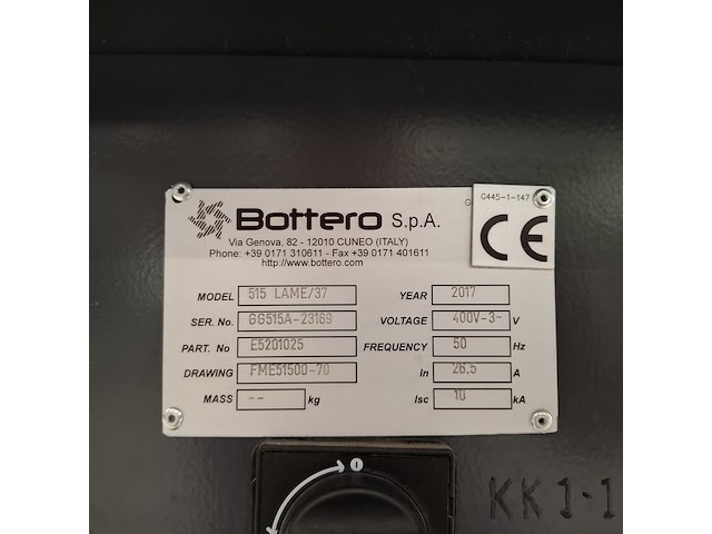 Snijmachine voor gelaagd glas, bottero, 515 lame/37, 2017 - afbeelding 8 van  54