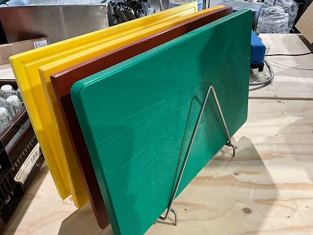 Snijplankhouder met 4 snijplanken - afbeelding 1 van  3