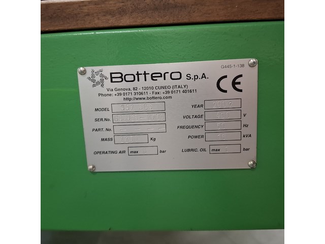 Snijtafel, bottero, 352bcs, 2002 - afbeelding 6 van  47