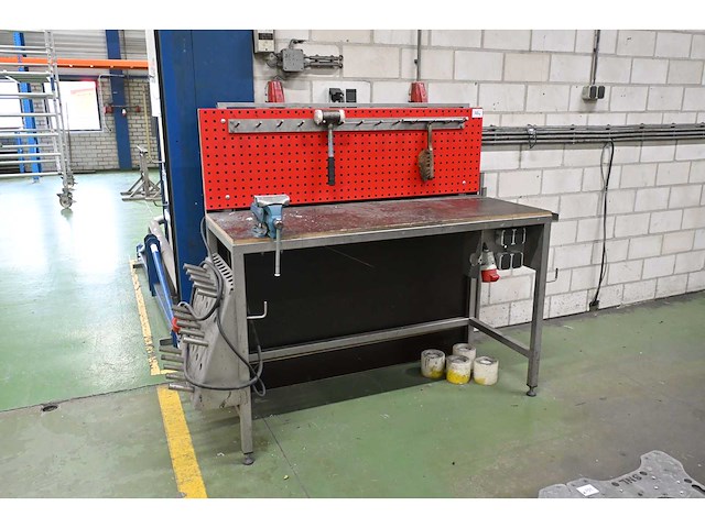 Snl rvs werkbank met heuer front bankschroef - afbeelding 1 van  7