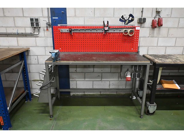 Snl rvs werkbank met heuer front bankschroef - afbeelding 2 van  8