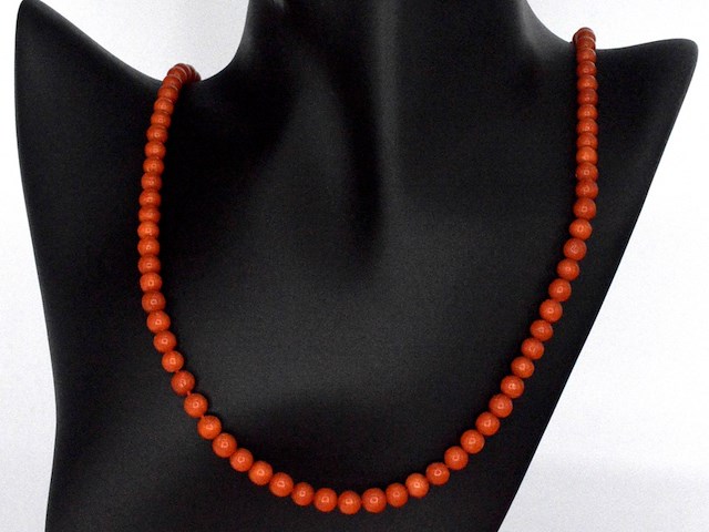 Snoer met echte bloedkoralen - afbeelding 2 van  8