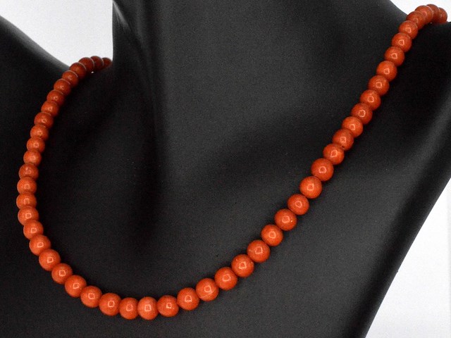 Snoer met echte bloedkoralen - afbeelding 3 van  8