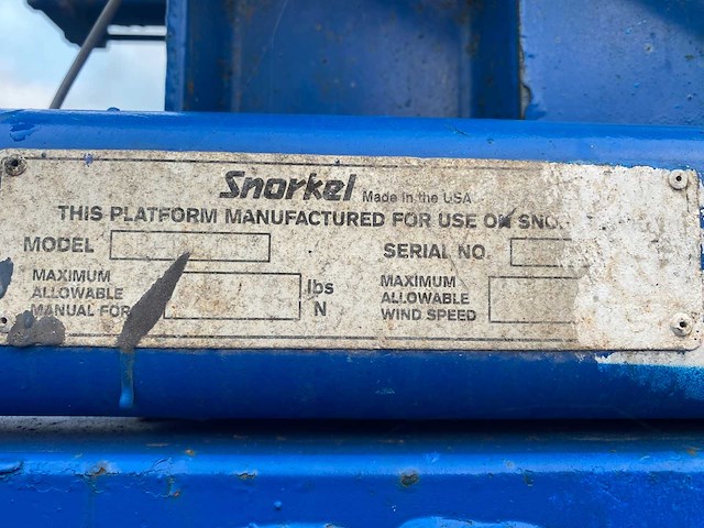 Snorkel - 2008 - sb126 38,4 meter - hoogwerker - afbeelding 7 van  33