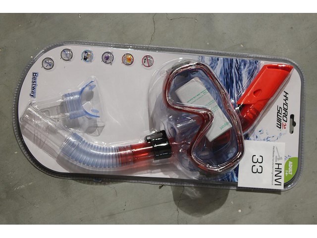 Snorkelset bestway bestaande uit snorkel, zwemvliezen en bril. - afbeelding 2 van  2