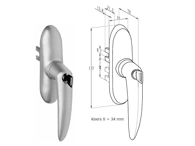 Sobinco - 30000-659 cyl - zilver - deurbeslag (6x) - afbeelding 2 van  6