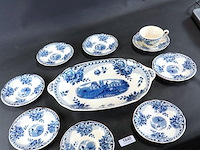 Société céramique maestricht serviesdelen in het peacock blauw decor - afbeelding 2 van  5
