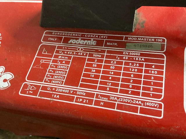 Sodemic master 190 elektrode lasapparaat - afbeelding 3 van  6