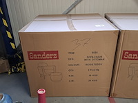 Sofa chair beige met hocker teddy, 2025 - afbeelding 2 van  2