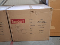 Sofa chair beige met hocker teddy, 2025 - afbeelding 2 van  2