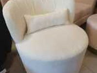 Sofa chair boucle, draaibaar, wit - afbeelding 1 van  2