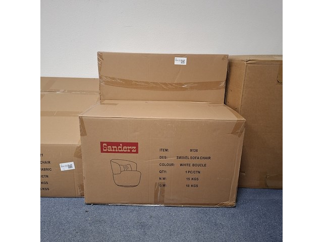 Sofa chair boucle, draaibaar, wit - afbeelding 2 van  2