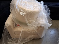 Sofa chair met hocker, teddy beige - afbeelding 2 van  2