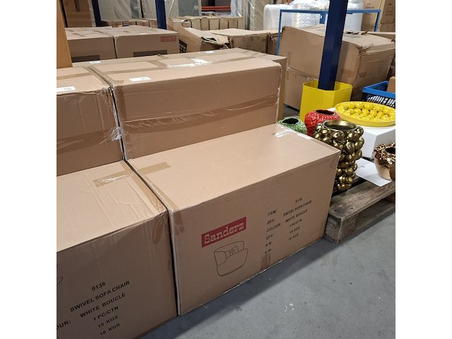 Sofa chair wit boucle draaibaar - afbeelding 2 van  2