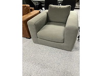 Sofa grijs stof richmond xxl fauteuil massief beuken romp koudschuim gevuld nosag geveerd - afbeelding 3 van  3