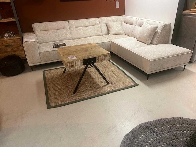 Sofa montell nederlandse productie beige weefstof nieuw - afbeelding 1 van  2