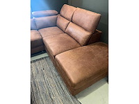 Sofa vol leren cognac electrisch verstelbaar ca 280x240 nieuw - afbeelding 1 van  5