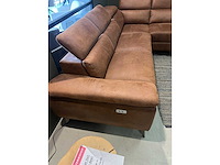 Sofa vol leren cognac electrisch verstelbaar ca 280x240 nieuw - afbeelding 2 van  5