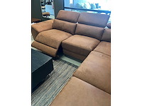 Sofa vol leren cognac electrisch verstelbaar ca 280x240 nieuw - afbeelding 3 van  5
