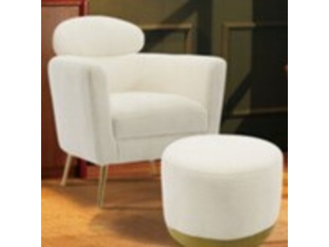 Sofa+hocker teddy boucle beige, 2025 - afbeelding 1 van  4