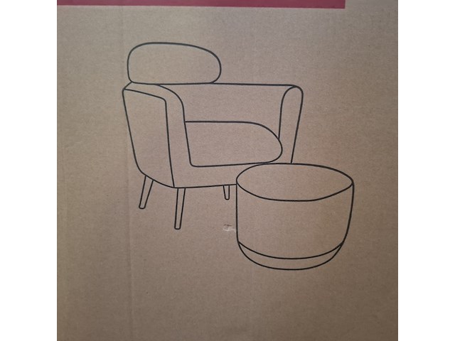 Sofa+hocker teddy boucle beige, 2025 - afbeelding 2 van  4