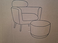 Sofa+hocker teddy boucle beige, 2025 - afbeelding 2 van  4