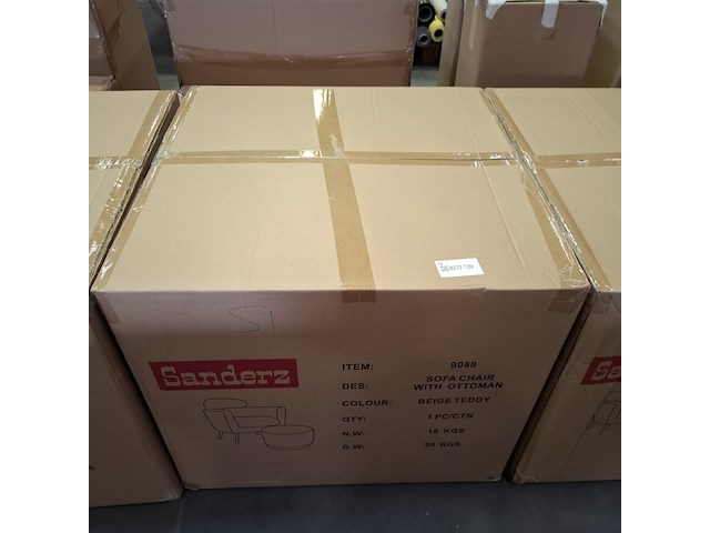 Sofa+hocker teddy boucle beige, 2025 - afbeelding 4 van  4