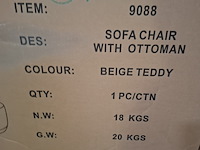 Sofa+hocker teddy boucle beige, 2025 - afbeelding 3 van  4