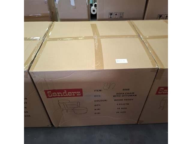 Sofa+hocker teddy boucle beige, 2025 - afbeelding 4 van  4