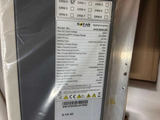 Sofar solar hyd 5000-es 5 kw hybride omvormer - afbeelding 5 van  5