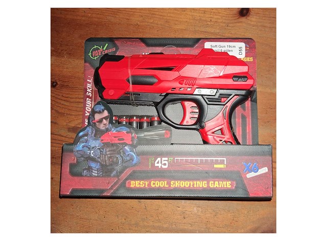 Soft bullet gun groot gun + 6 patronen vanaf 6 jaar - afbeelding 1 van  3