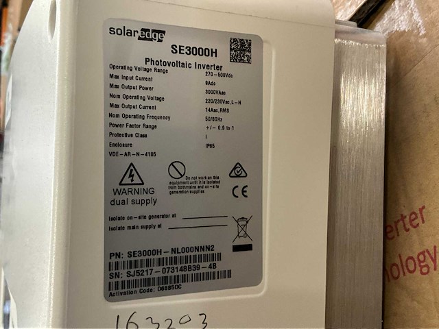 Solar edge se3000h omvormer - afbeelding 5 van  5