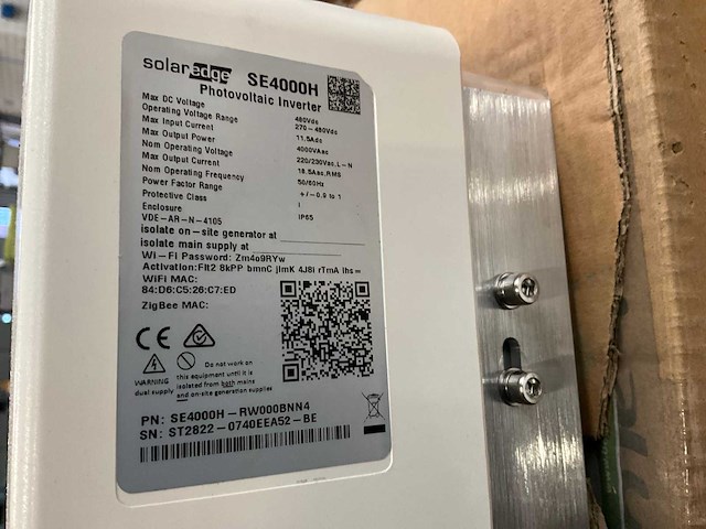 Solar edge se4000h omvormer - afbeelding 5 van  5
